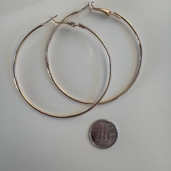 Gold Hoop Earrings - Picture 1 of 1